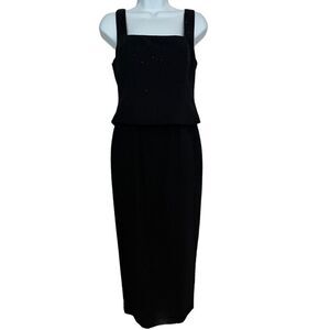 Jones New York evening Black cocktail long Dress sz 6P